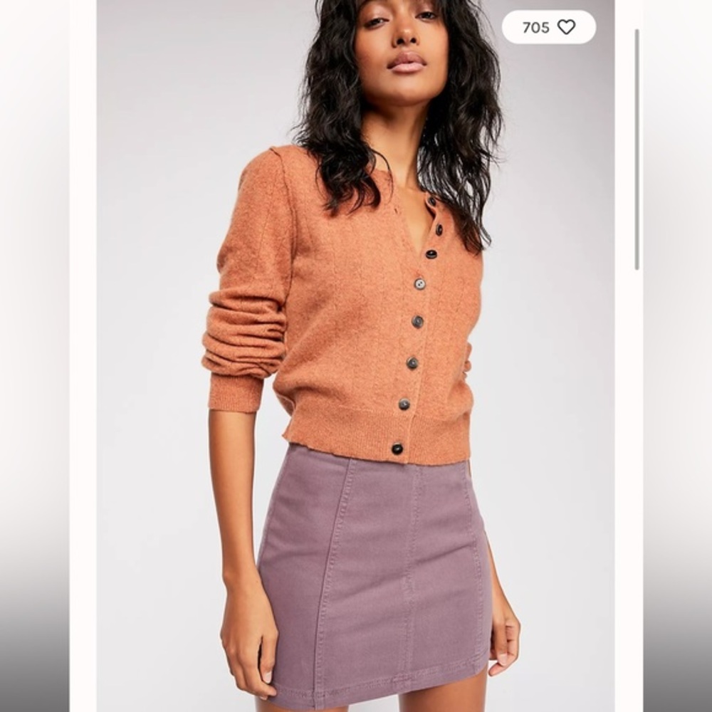 Free People Purple Modern Femme Denim Mini Skirt - Size 4 / Small